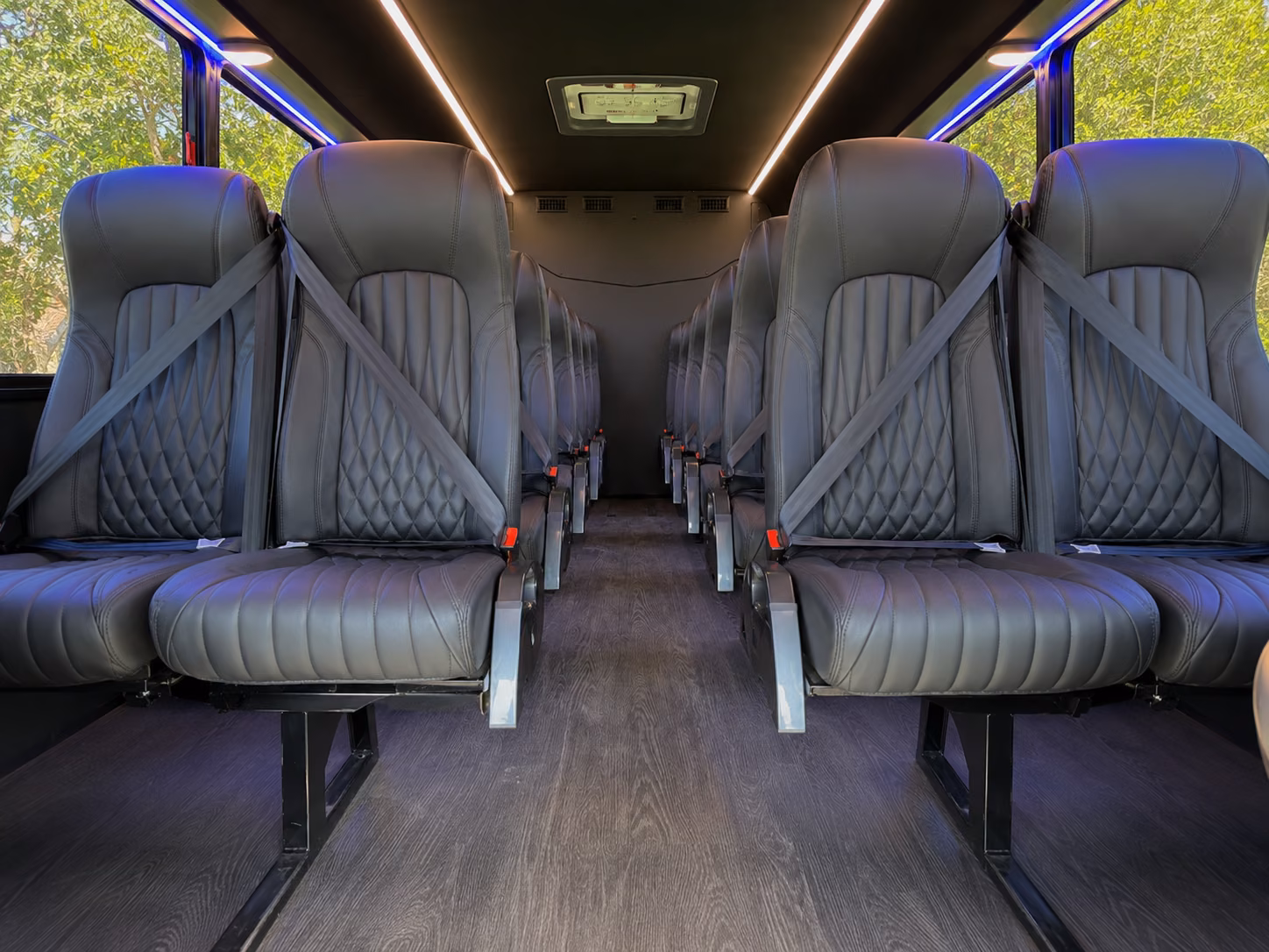 livonia 18 passenger minibus inside