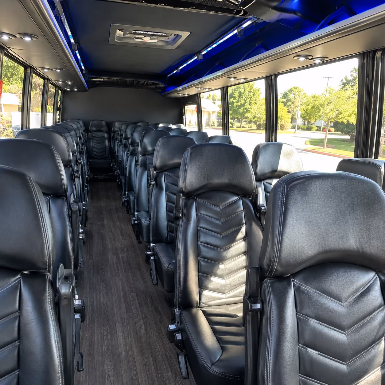 livonia 28 passenger minibus inside