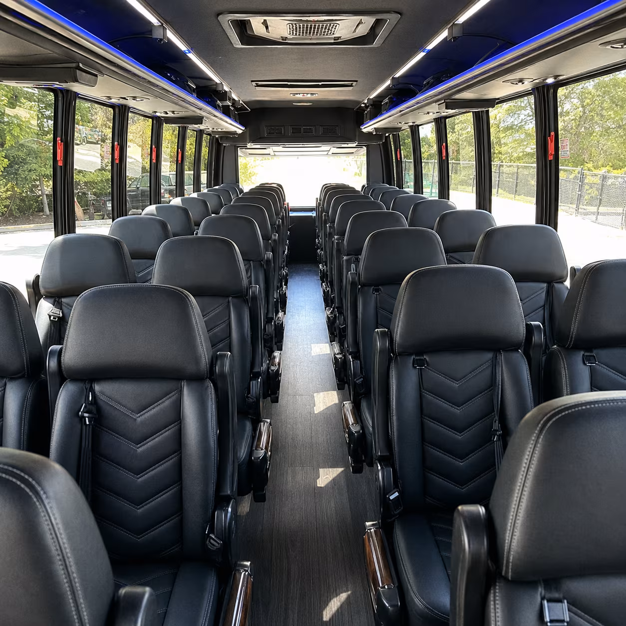 livonia 28 passenger minibus interior