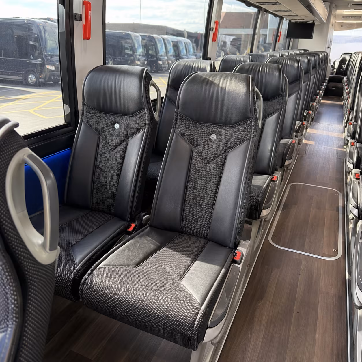 livonia 40 passenger charter bus interior